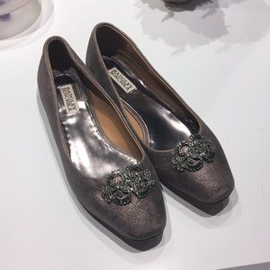 Badgley Mischka Shoes - Badgley Mischka silver ballet flats Badgley Mischka Shoes - Badgley Mischka silver ballet flats